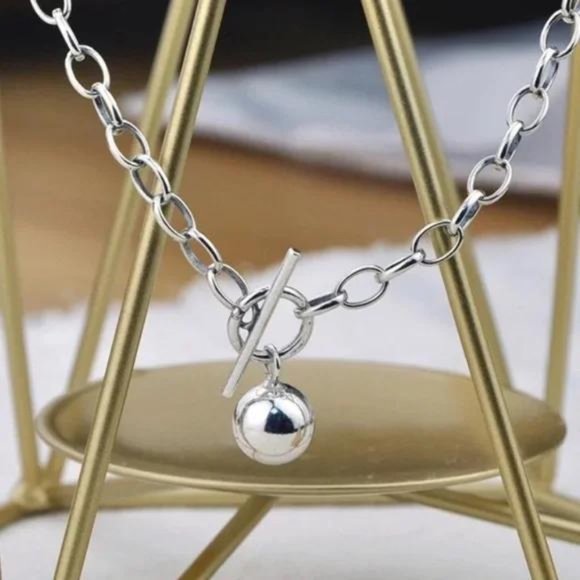 “18” ROUND BEAD 925 STERLING SILVER NECKLACE, NICE NECKLACE, CUTE NECKLACE - Picture 5 of 6